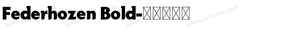 Federhozen Bold字体转换